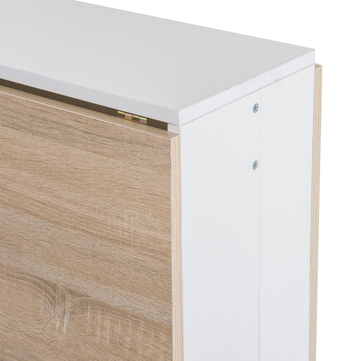 Mesa Dobrável Cozinha Sala de estar Mesa de apoio com 2 Abas Rebatíveis Economiza Espaço Design Moderno 103x76x73,5 cm Madeira