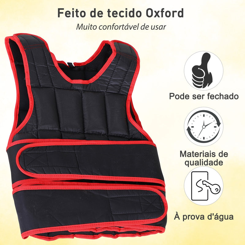 Colete de treinamento Máximo de 15 kg Velcro Cinto duplo