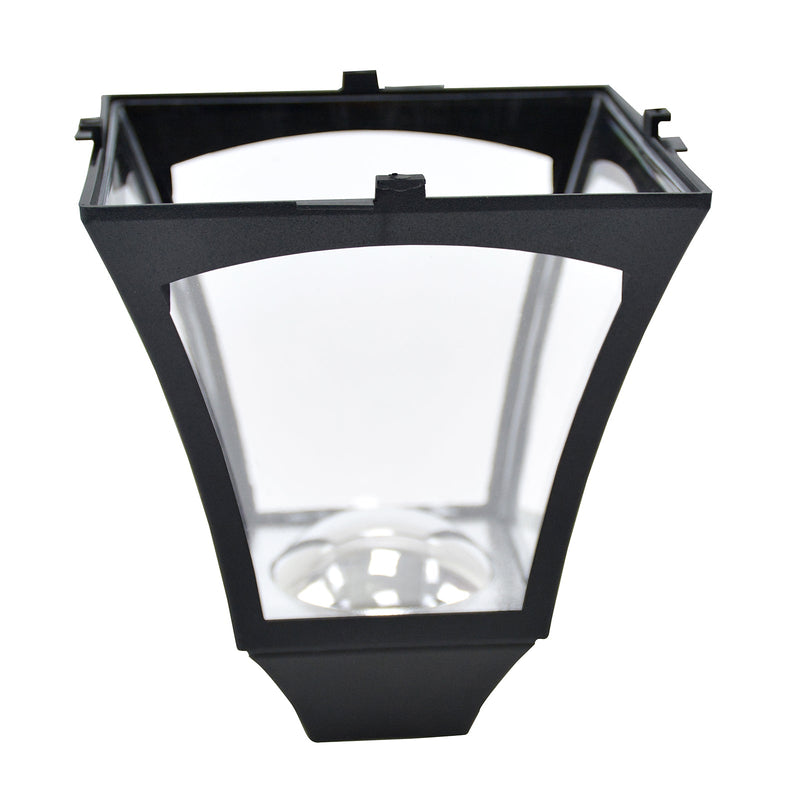 Farol de jardim clássica IP44 com luzes solares inteligentes LED 15x15x120 cm preto