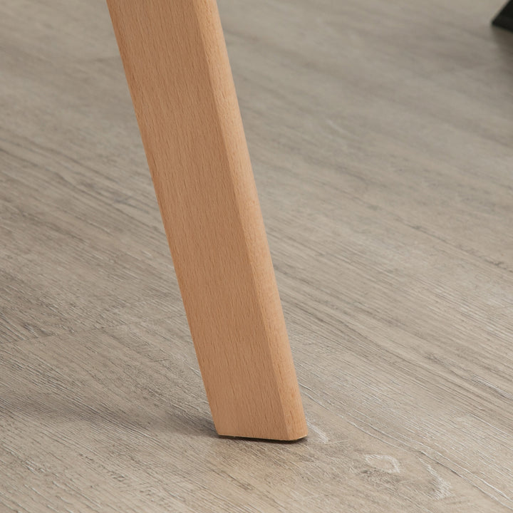 Conjunto de 2 Cadeiras de Sala de Jantar Modernas Cadeiras de Cozinha Estofadas em Veludo com Encosto Médio e Pés de Madeira de Borracha para Sala de Estar Carga 120kg 54x57x80cm Cinza