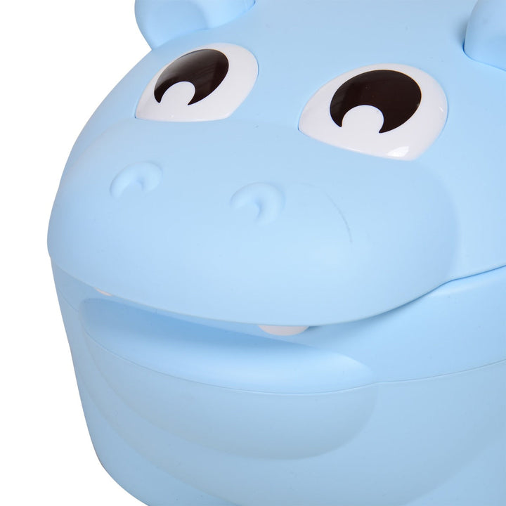 Bacio infantil penico para bebê removível em forma de hipopótamo com alças 40x30x23cm Carga 25kg Azul