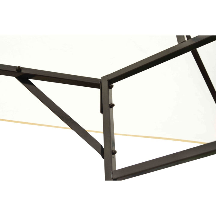 Pérgola para Jardim 3x3x2,6m Aço e Poliéster Creme