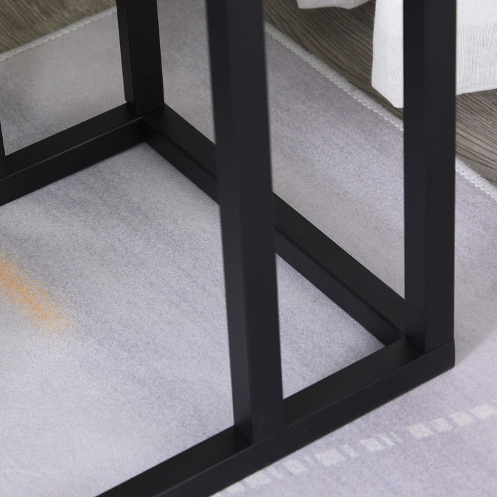 Mesa Auxiliar Lateral para sofá Imitação de mármore economizar espaço 45x30x51,5cm