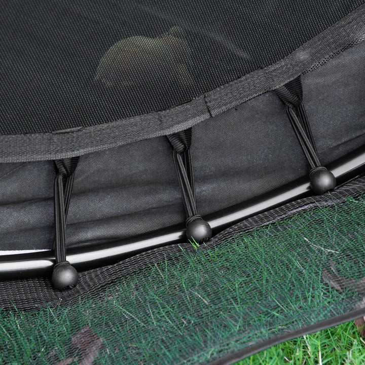 Trampolim para Crianças acima de 3 Anos Cama Elástica Infantil com Rede de Segurança e Estrutura de Aço para Interiores e Exteriores Carga 45kg 140x140x160cm Rosa