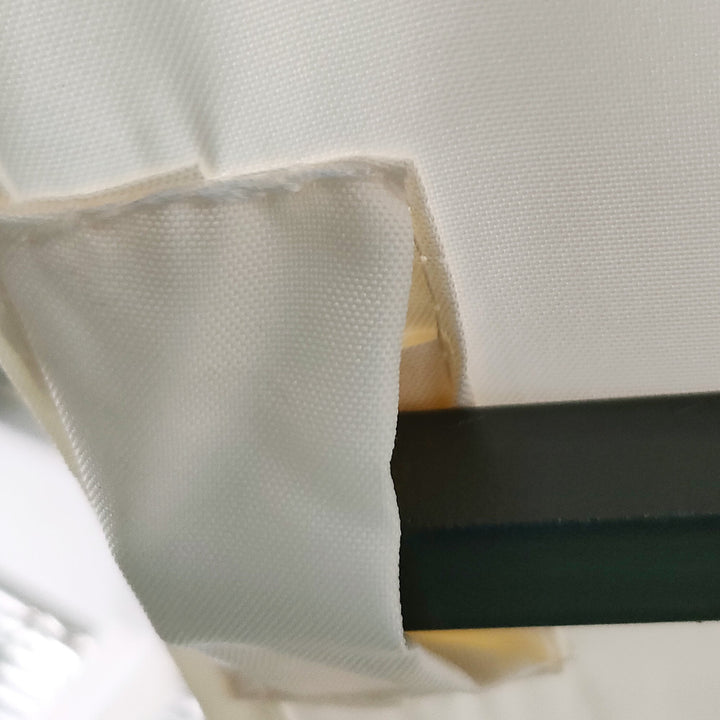 Teto de Substituição 4x3m para Pérgola de Jardim Cobertura de Substituição para Pérgola de 2 Níveis Respirável com 8 Orifícios de Drenagem para Pátio Exterior Bege