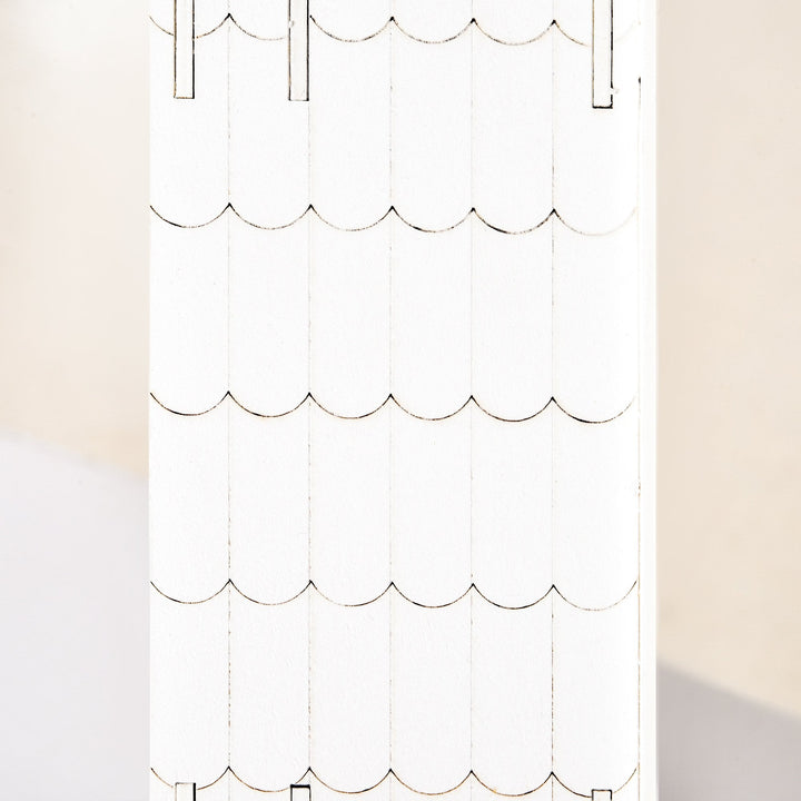 Calendário de Advento de Natal Madeira com 24 Gavetas e Luzes LED Decoração de Natal Modelo Casinha 39x9x42cm Branco