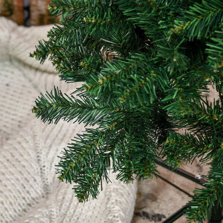 Árvore de Natal Artificial 210cm Ignífugo com 631 Ramos de PVC e Suporte de Metal Decoração de Natal para Interiores Fácil de Montar Verde