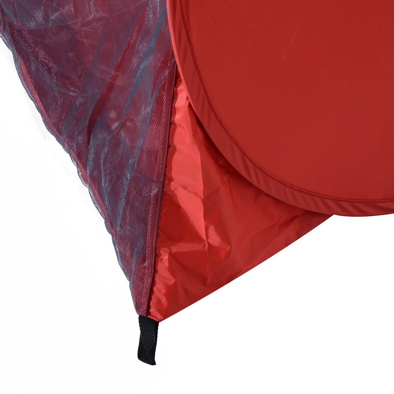 Tenda Pop-up Instantâneo e Portátil com Janelas Protetoras para Piquenique Praia e Camping com Proteção UV Vermelho