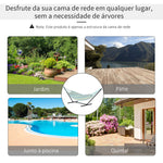 Suporte para Cama de Rede de Metal Estrutura para Cama de Rede Carga 120 kg para Jardim Varanda 360x92x112 cm Preto