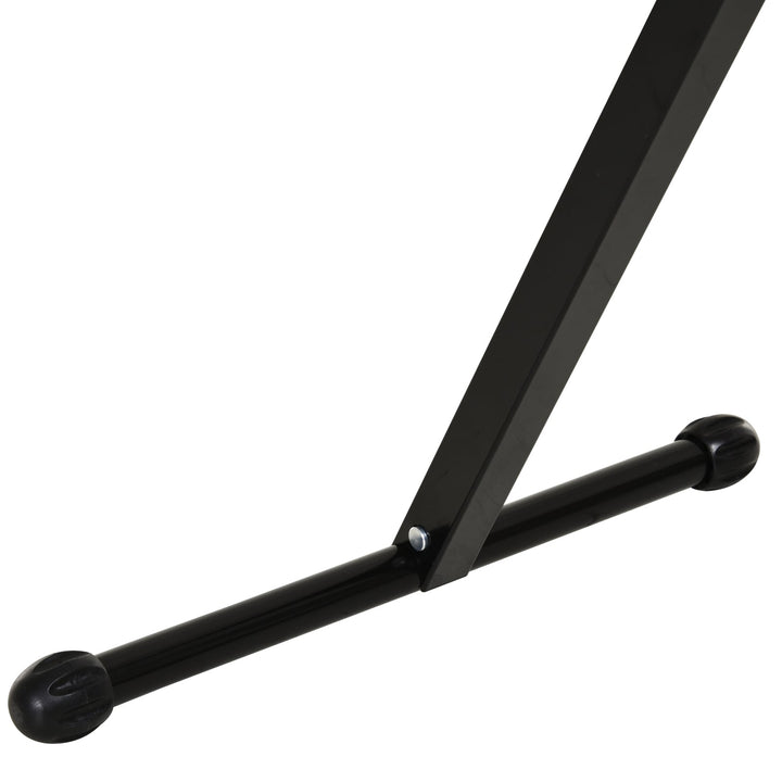 Cavalete Telescópico com Rolo Dobrável e Altura Ajustável entre 68-110cm com Manivela de Bloqueio Carga Máx. 60/90kg Preto e Prata