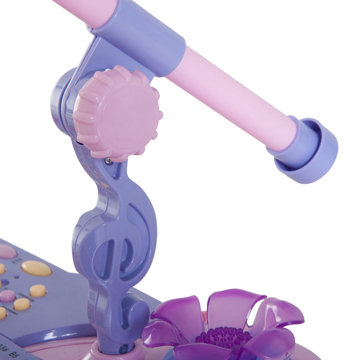 Piano Infantil com Micro para futuras estrelas em Rosa
