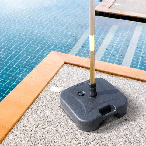 Base de Guarda-sol de Praia Pés Suporte de Guarda-sol Pátio Jardim Cheio de Àgua e Areia 46x45x26cm HDPE