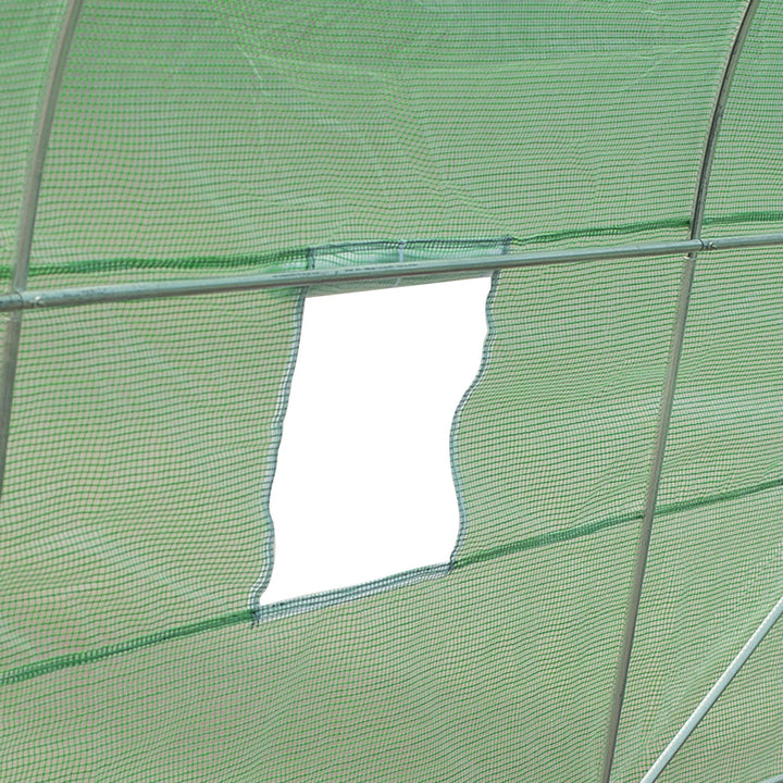 Estufa de Cultivo para Terraço ou Jardim – Cor verde – Tubo Aço e PE 140g/? - 450x200x200 cm