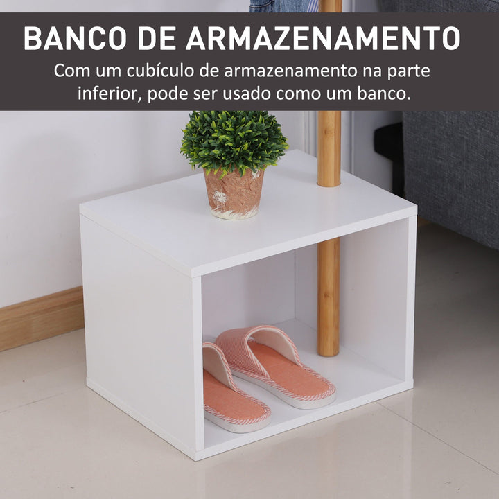 Cabide de Pé com Sapateira Pendurador 40x30x180cm