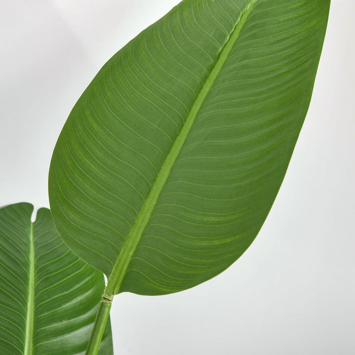 Planta Artificial Bananeira de 160cm com Vaso e 10 Folhas Realistas Planta Tropical Sintética para Decoração em Interior e Exterior Escritório Casa Verde