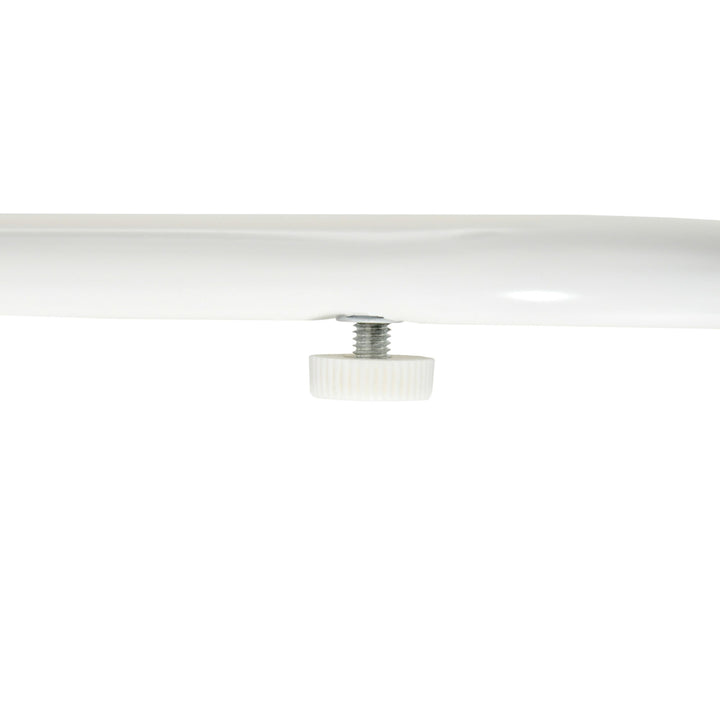 Mesa Auxiliar de Sofá em Forma de C com Bolsa de Armazenamento Removível Mesa Lateral para Sala de Estar Dormitório Escritório 37x48x55,8cm Carvalho e Branco