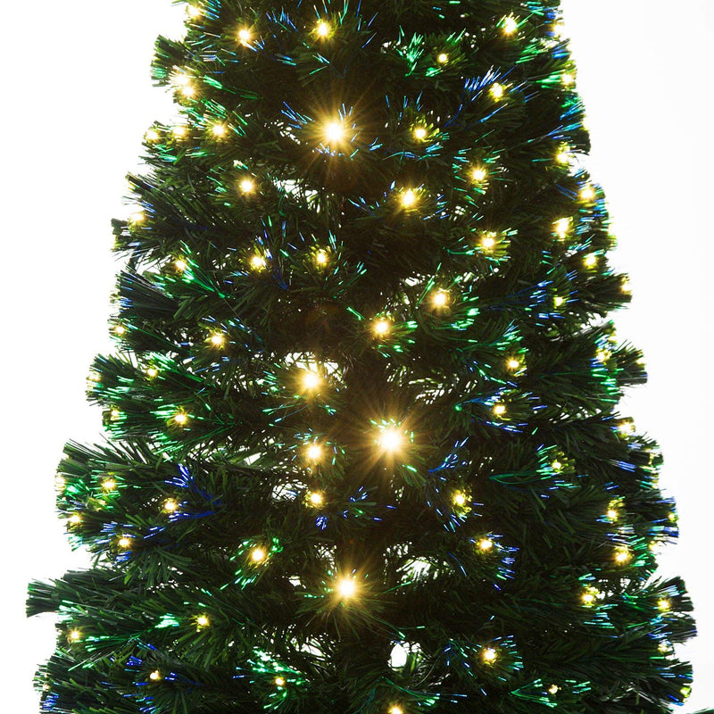 Árvore de Natal 180cm Artificial Árvore com Suporte Metálico Luzes LED Multicores