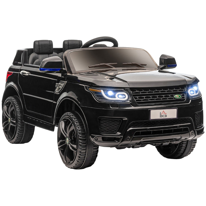 Carro Elétrico SUV para Crianças de 3-6 Anos Carro de Bateria 12V com 2 Motores Controlo Remoto Faróis Buzina Bluetooth Música USB e Abertura de Porta 3-5km/h 110x68x52cm Preto