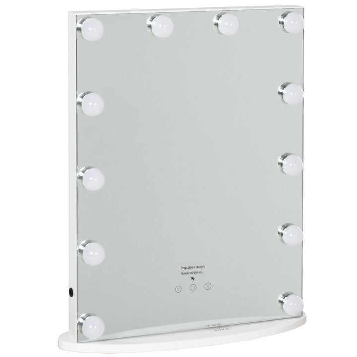 Espelho de maquiagem de Luzes LED Ajustável controle Tátil 41,5x13,5x51 Branco