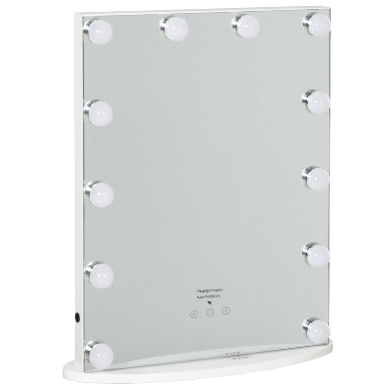 Espelho de maquiagem de Luzes LED Ajustável controle Tátil 41,5x13,5x51 Branco