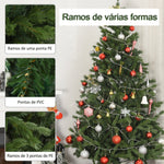 Árvore de Natal artificial de 1,5 m de base dobrável para decoração de natal verde