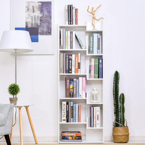Prateleiras de 6 Níveis Irregular Moderno Anti-tombamento 60x21x162,5 Branco