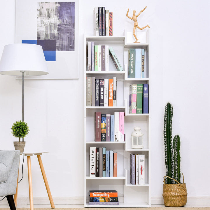 Prateleiras de 6 Níveis Irregular Moderno Anti-tombamento 60x21x162,5 Branco