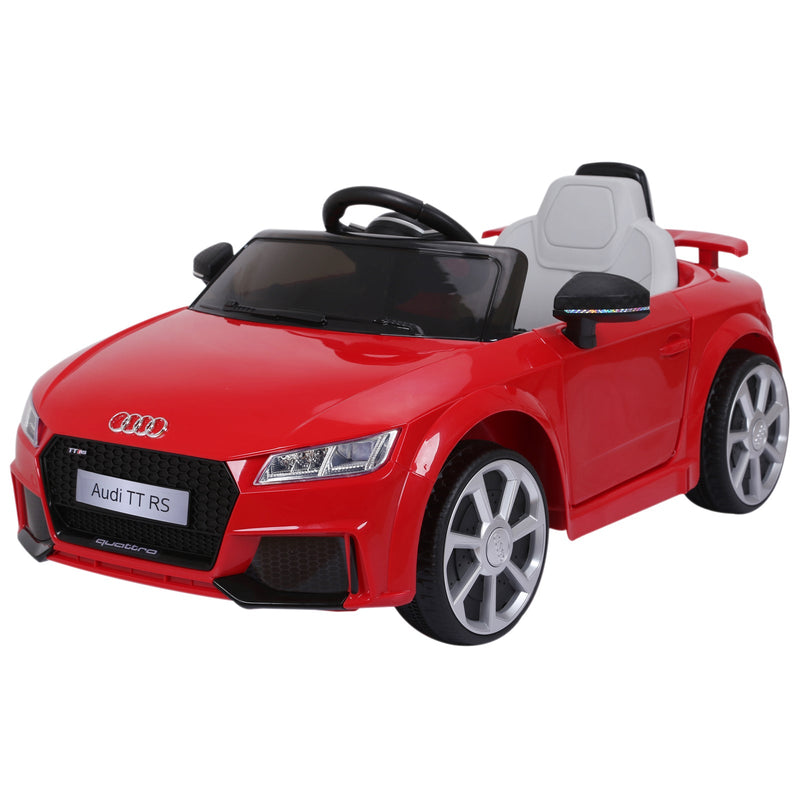 Carro elétrico infantil Audi TT RS acima de 3 anos Bateria 6V Carga 30 kg Vermelho 103x63x44cm