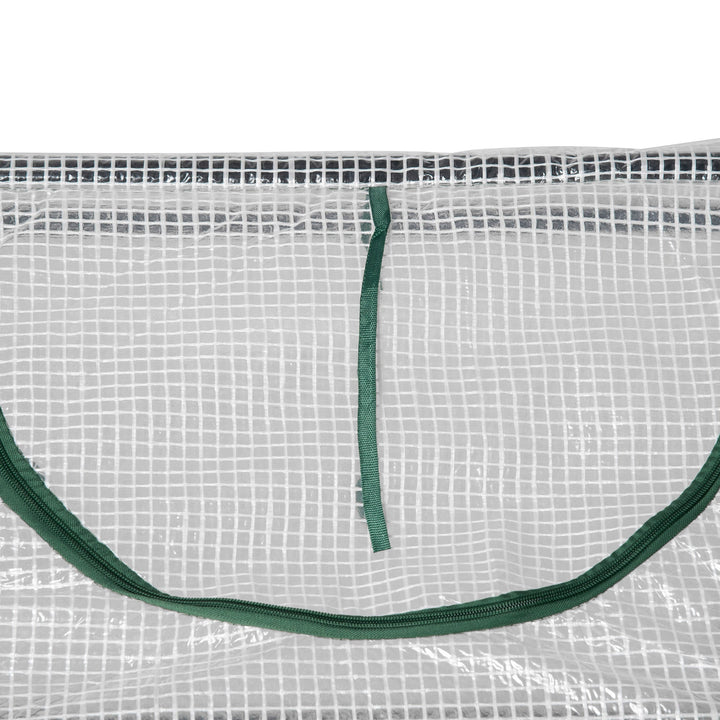 Estufa 119x60x60cm Estufa de Jardim com 2 Janelas Enroláveis para Cultivo de Plantas Verduras Flores Branco Translúcido