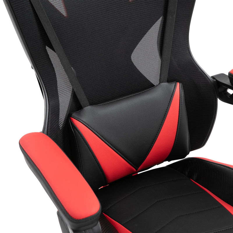 Cadeira de escritorio gaming ergonômica Altura ajustável Encosto ajustável Vermelho