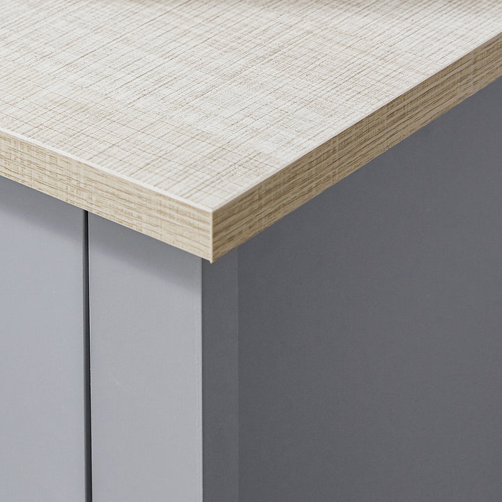 Armário compacto para sob a pia com 2 portas e prateleira interna ajustável Gabinete auxiliar para banheiro 60x30x60 cm Cinza