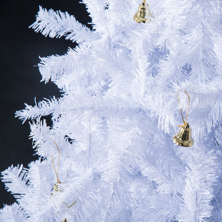 Árvore Branca de Natal F105x180cm com enfeites