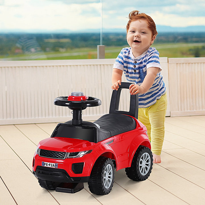 Carro andador para bebé sem Pedais com Alto-falante 60x38x42cm Vermelho