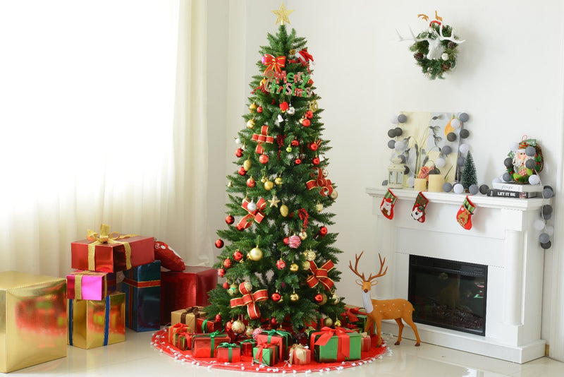 Árvore de Natal Artificial Árvore com Suporte 210cm 865 ramas Ecológico PVC Verde