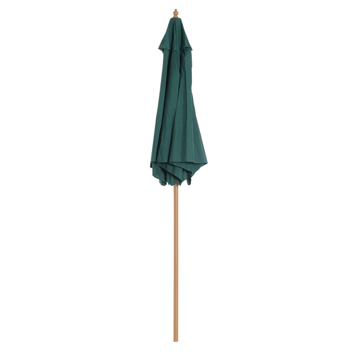 Pára-sol para terraço pátio e jardim - Mastro de madeira - Cor Verde - F250x230 cm