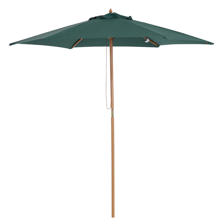 Pára-sol para terraço pátio e jardim - Mastro de madeira - Cor Verde - F250x230 cm