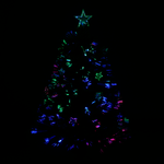 Árvore de Natal artificial 90cm Pinheiro Decoração de Natal com 12 LED 3 Cores 90 Ramos Verde PVC