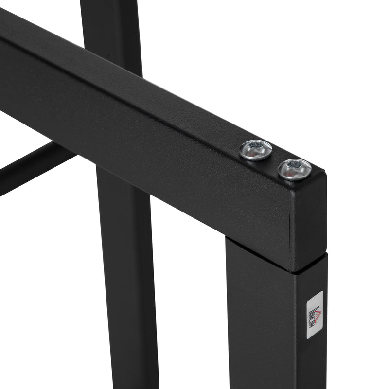 Suporte para Lenha de Metal Porta Lenha Metálico para Interior e Exterior Carga Máxima 100 kg 40x25x100 cm Preto