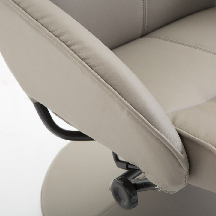 Poltrona relax poltrona reclinável de até 145 ° que pode ser girada em 360 ° com apoio para os pés 78 × 71 × 101cm