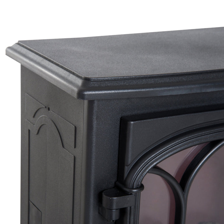 Lareira elétrica de pé 1000/2000 W Chama LED com termostato 39x23x56.5cm