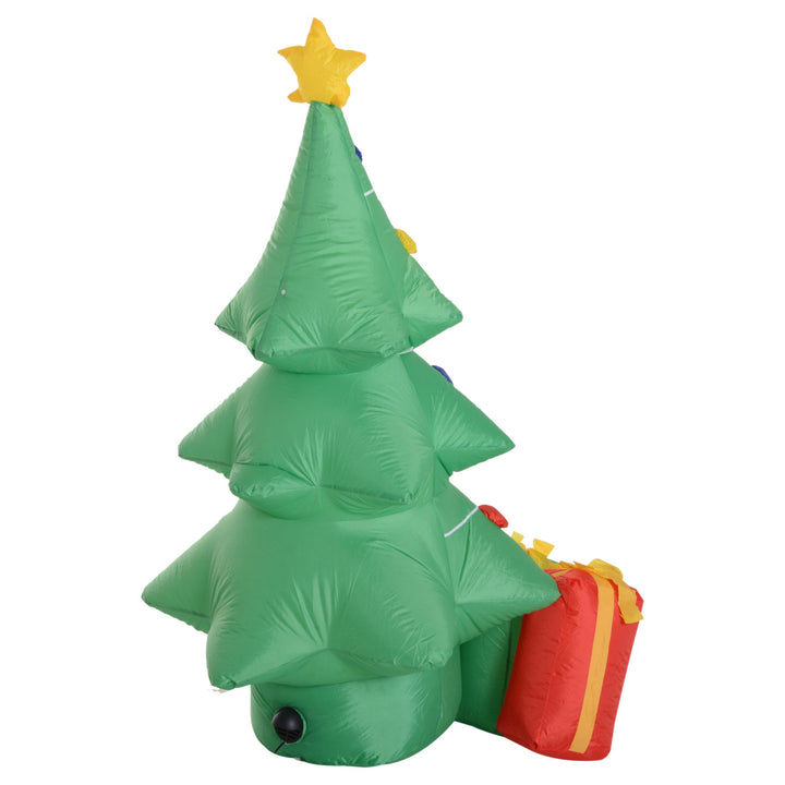 Árvore de Natal inflável 1.5m Á com enfeites Presentes Decoração de Natal com iluminação LED com inflador