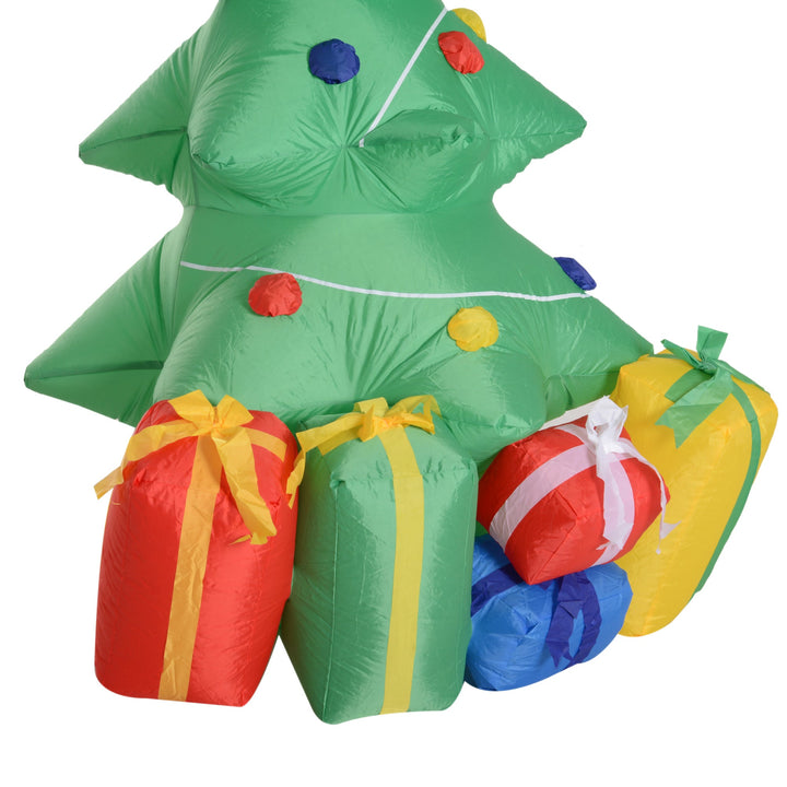 Árvore de Natal inflável 1.5m Á com enfeites Presentes Decoração de Natal com iluminação LED com inflador