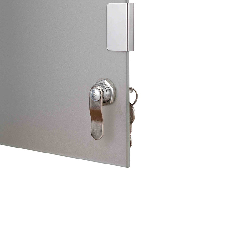 Armario de Medicamentos Farmácia Armário de Primeiros Socorros Aço Inox 3 Estantes Caixa Suspensa de Parede com Fechadura 25x12x48cm