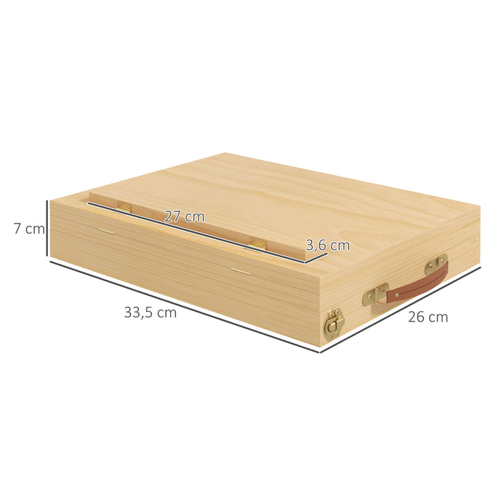 Cavalete de Mesa Ajustável Caixa Cavalete de Madeira de Faia com Gaveta de Armazenamento Cavalete de Desenho e Esboços Dobrável para Adultos Principiantes e Artistas 33,5x26x26 cm Madeira