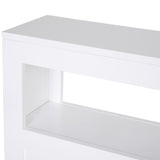 Móvel Auxiliar Casa de Banho Móvel Casa de Banho para Espaços Reduzidos com 4 Rodas Prateleira Aberta e Gavetas 16x52x71,5 cm Branco