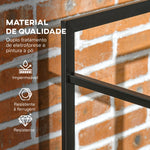 Suporte para Lenha de Metal Prateleira de Armazenamento para Empilhar Troncos Suporte para Lenha Metálico para Interior e Exterior 50x30x100 cm Preto