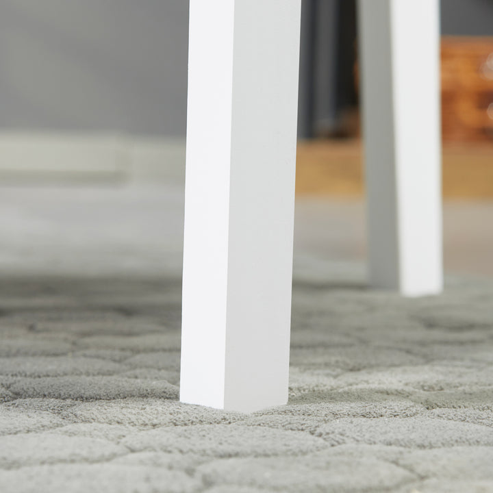 Conjunto de 2 Cadeiras de Sala de Jantar Cadeira de Cozinha com Encosto de Ripas Estrutura de Madeira de Pinho para Sala de Jantar Restaurante Carga Máxima 120 kg 41x46,5x85,5 cm Branco
